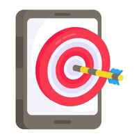 Modern design icon of mobile target vector