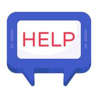 Trendy design icon of help chat vector