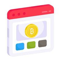 Premium download icon of bitcoin website vector