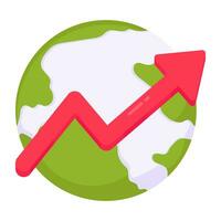 An icon design of global analytics vector