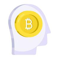 Creative design icon of bitcoin investor vector