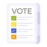 An icon design of vote list vector