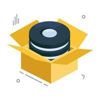 Premium download icon of database packing vector