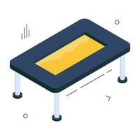 A unique design icon of rectangular table vector