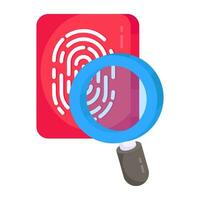 An icon design of search fingerprint vector