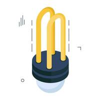 Creative design icon of led light vector