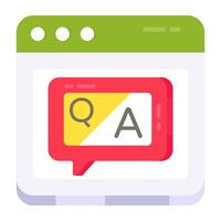 An icon design of question answer vector