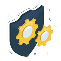 Unique design icon of security setting vector