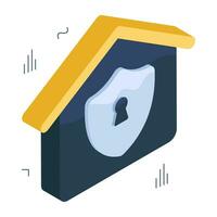 Trendy design icon of home security vector