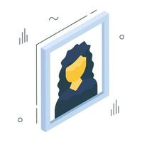 An icon design of photo frame vector