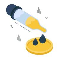 A unique design icon of dropper vector