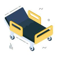 An icon design icon of hospital bed vector