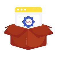 Premium download icon of seo package vector