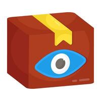 Parcel monitoring icon, editable vector