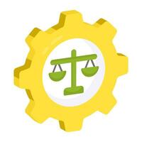 An icon design of justice management vector