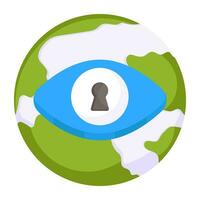 icono de diseño moderno de seguridad global vector