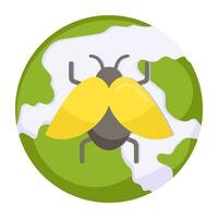 Modern design icon of global bug vector