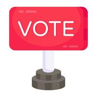 A unique design icon of vote board vector