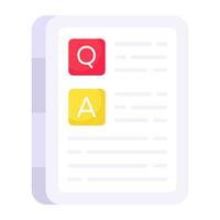 An icon design of question answer vector