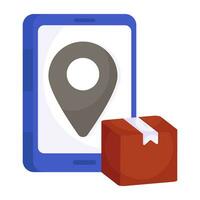 Perfect design icon of mobile parcel location vector