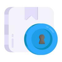 Editable design icon of parcel security vector