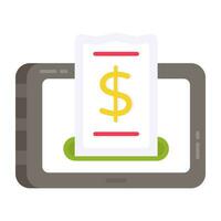 An icon design of mobile bill vector