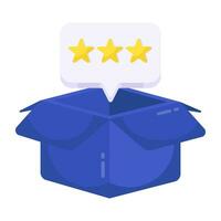 Flat design icon of customer feedback vector