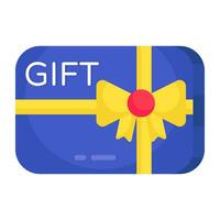 A unique design icon of gift card vector