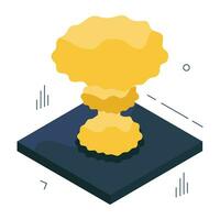 A premium download icon of nuclear explosion vector