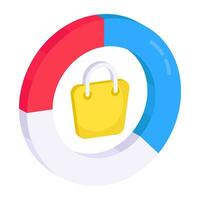 Perfect design icon of shopping analytics vector