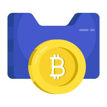 A premium design icon of bitcoin folder vector
