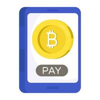 Creative design icon of bitcoin analytics vector
