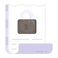 An icon design of secure file vector