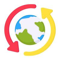 An icon design of global update vector