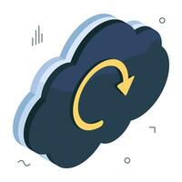 Unique design icon of cloud update vector