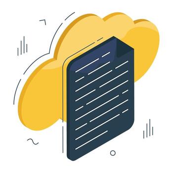 un diseño de icono de archivo en la nube vector