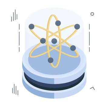 un isométrica icono diseño de datos Ciencias vector