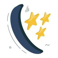 Premium download icon of moon with stars vector