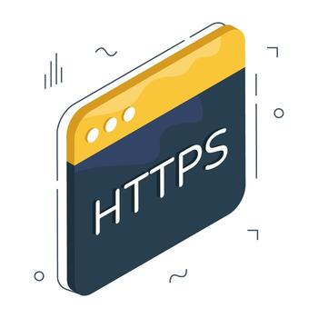 un icono diseño de https sitio web vector