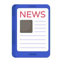 Trendy design icon of mobile news vector