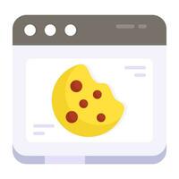 An icon design of website cookie vector