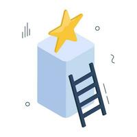 Editable design icon of career success vector