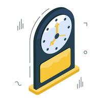 editable diseño icono de pared reloj vector