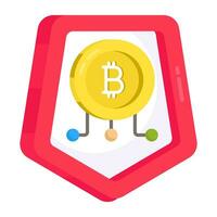 Perfect design icon of bitcoin security vector