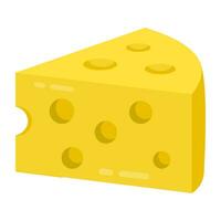 un icono diseño de queso rebanada vector