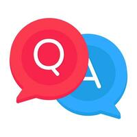 An icon design of question answer vector