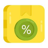 An editable design icon of logistic discount vector
