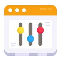 An editable design icon of online equalizer vector