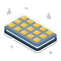 A creative design icon of mobile apps vector