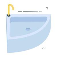 Modern design icon of washbasin vector